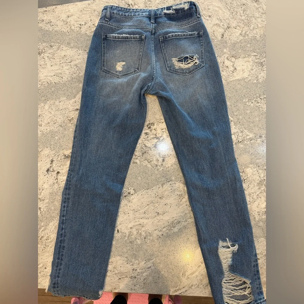 Flying Monkey Ripped Blue Jeans - Picture 3 of 6